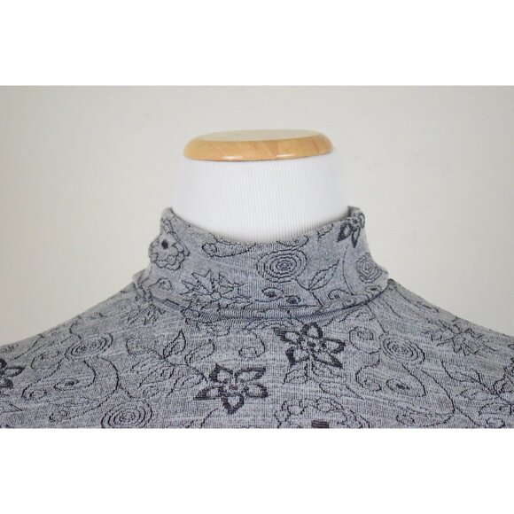 Vintage 80s‎ Polyester-Spandex Turtle Neck t shirt | size medium - Picture 5 of 10